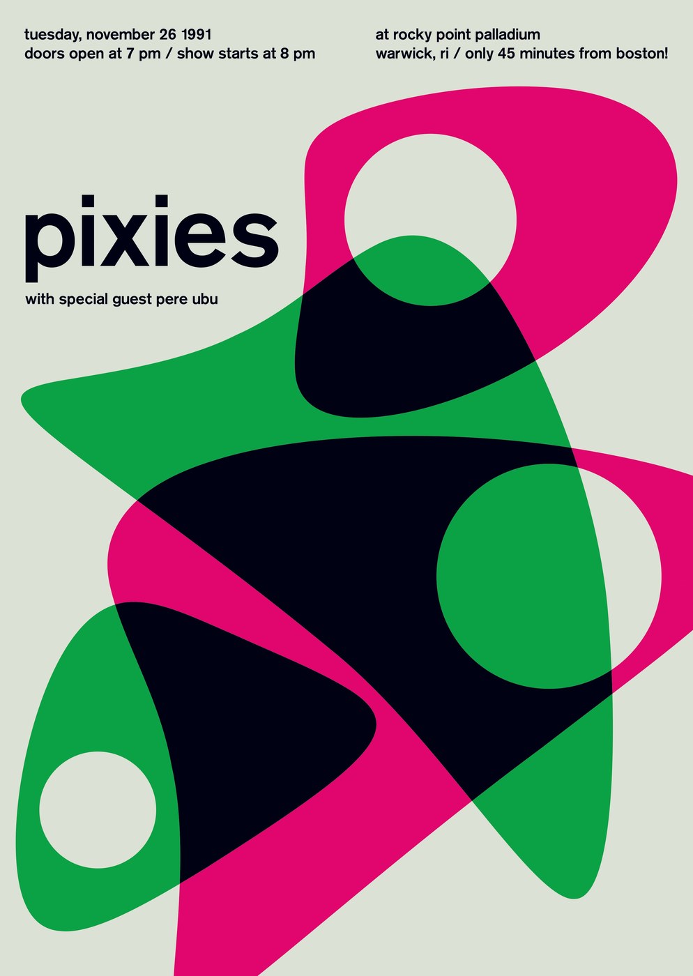 swiss modernist poster Pixies concert poster