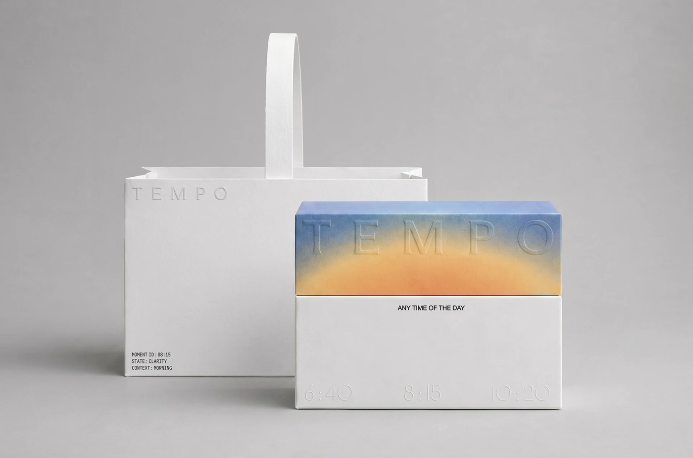 TEMPO closing detail — packaging design by LYM DESIGN STUDIO