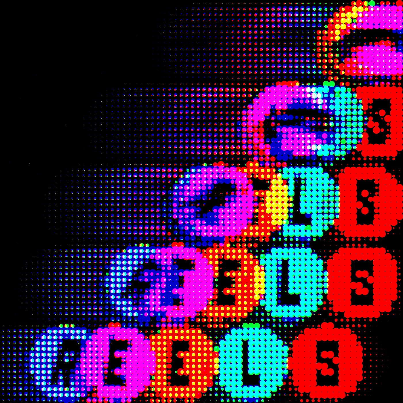 black and white type in motion animation loop