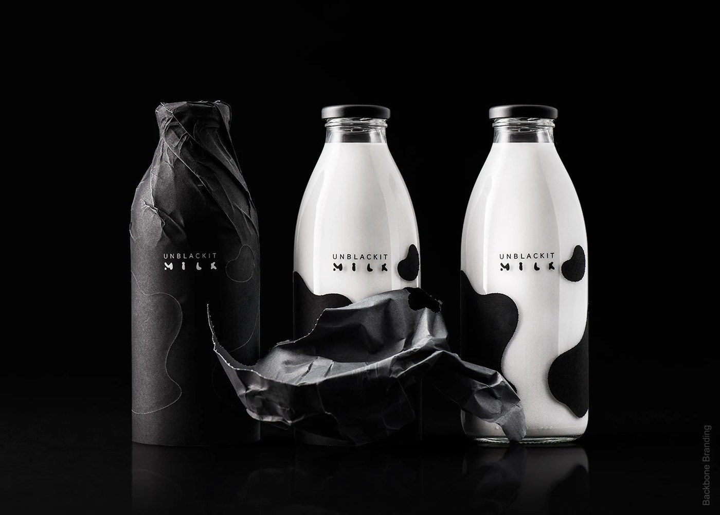 UNBLACKIT hero shot — packaging design by Backbone Branding