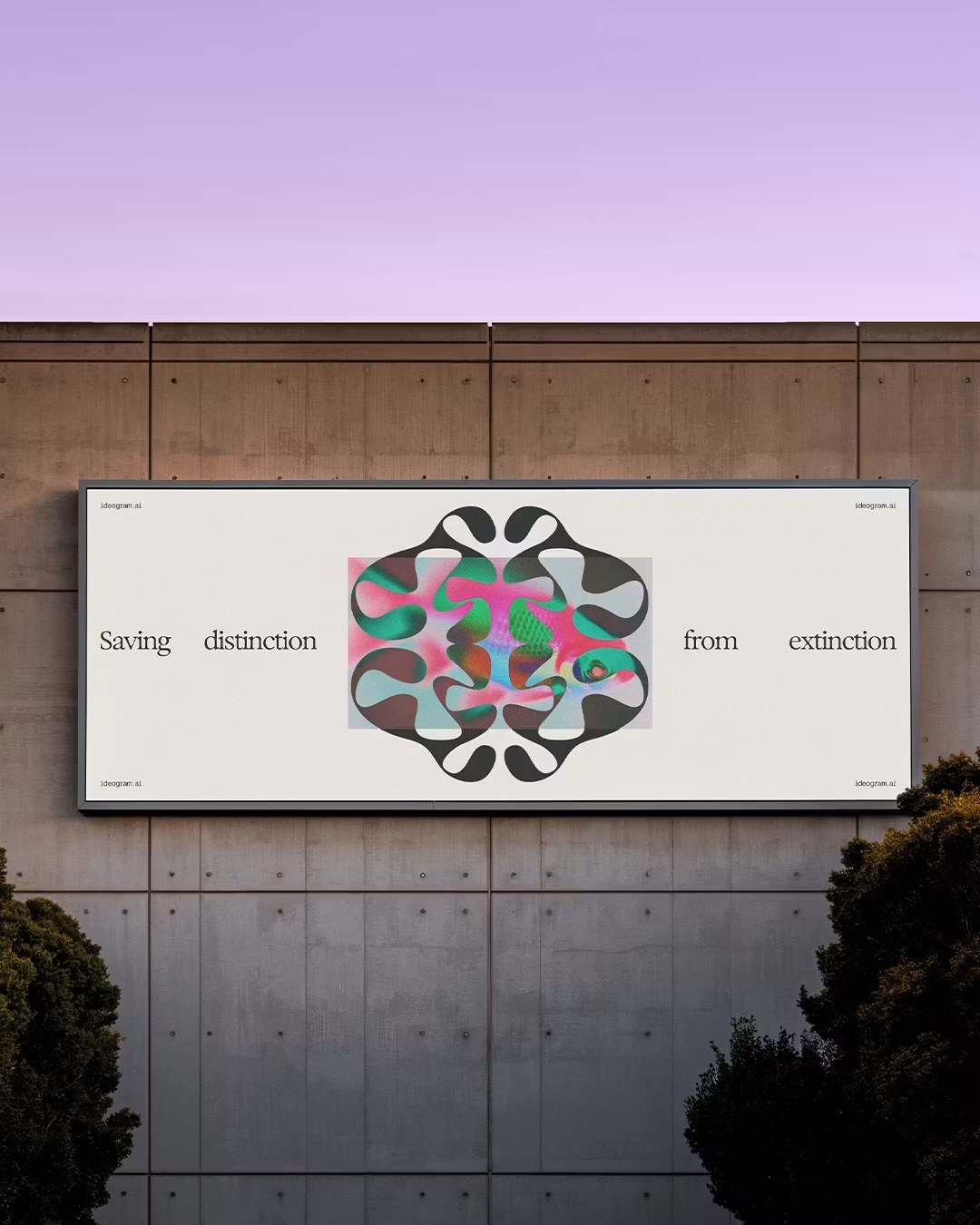 Ideogram brand identity system billboard tall format — How&How