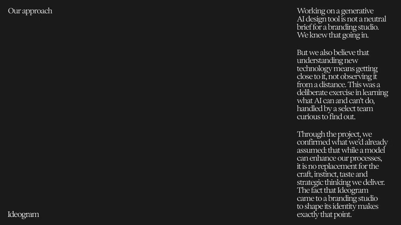 Ideogram brand identity system brand statement landscape — How&How
