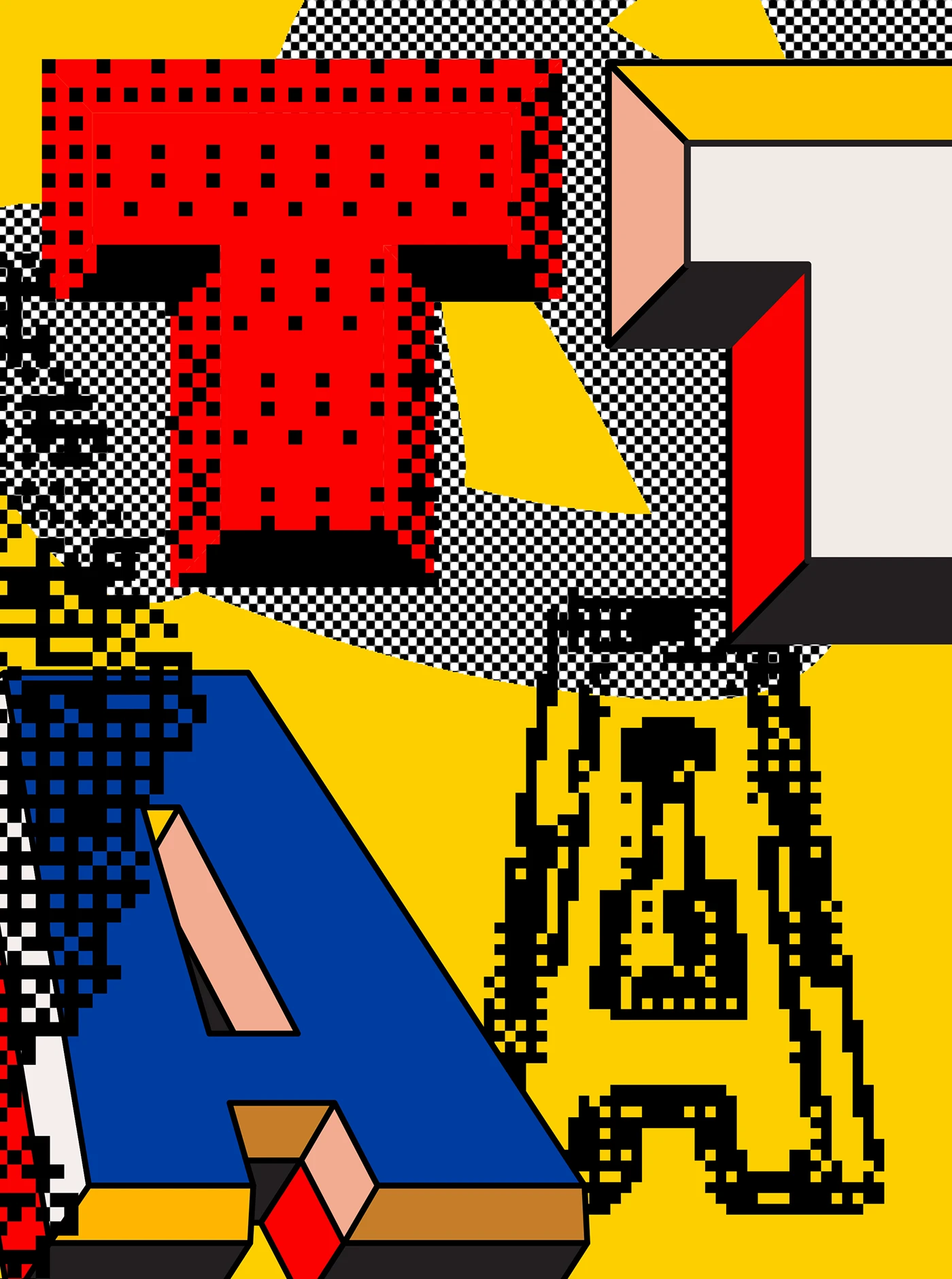 Typography texture experiments layering patterns into letter forms