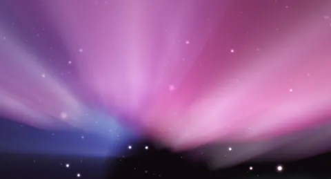 Leopard's Aurora Borealis wallpaper in GIMP