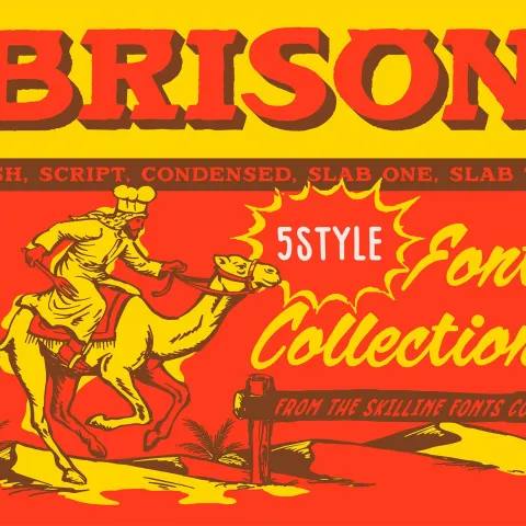 SFC Brison — Bold Retro Western Typeface Bundle
